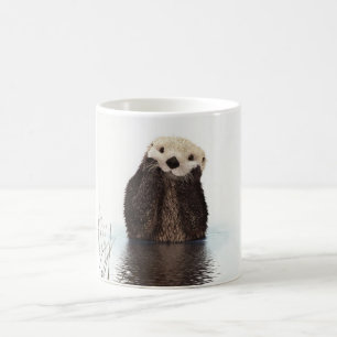 Kute schattige fluffier otter animal koffiemok