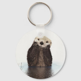Kute schattige fluffier otter animal sleutelhanger
