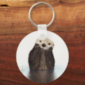 Kute schattige fluffier otter animal sleutelhanger (Voorkant)
