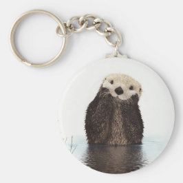 Kute schattige fluffier otter animal sleutelhanger