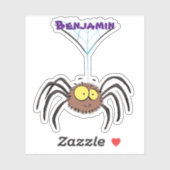 Kute schattige fluffy brown spin cartoon sticker (Vel)