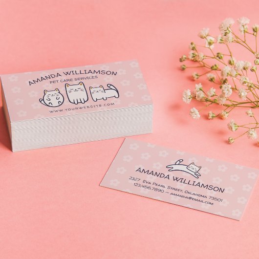 Kute Schattige keukengerei en keukengerei Roze Visitekaartje