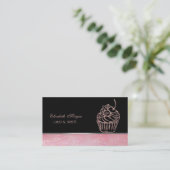 Kute Schattige legant, Glitter Cupcake Bakery Visitekaartje (Staand voorkant)