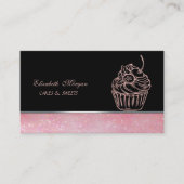 Kute Schattige legant, Glitter Cupcake Bakery Visitekaartje (Voorkant)