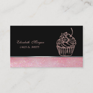 Kute Schattige legant, Glitter Cupcake Bakery Visitekaartje