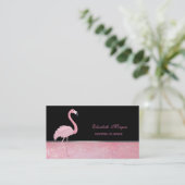 Kute Schattige legant, Roze Flamingo Visitekaartje (Staand voorkant)