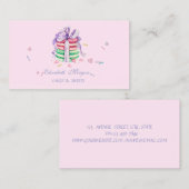 Kute Schattige legante Macarons, Sweets Bakery Visitekaartje (Voorkant / Achterkant)