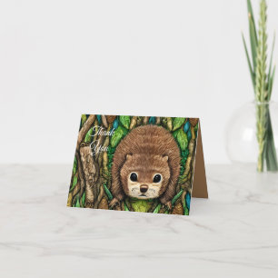 Kute Schattige Little Baby Beaver Bedankkaart