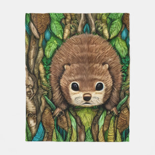 Kute Schattige Little Baby Beaver Fleece Deken