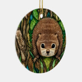 Kute Schattige Little Baby Beaver Keramisch Ornament (Rechts)