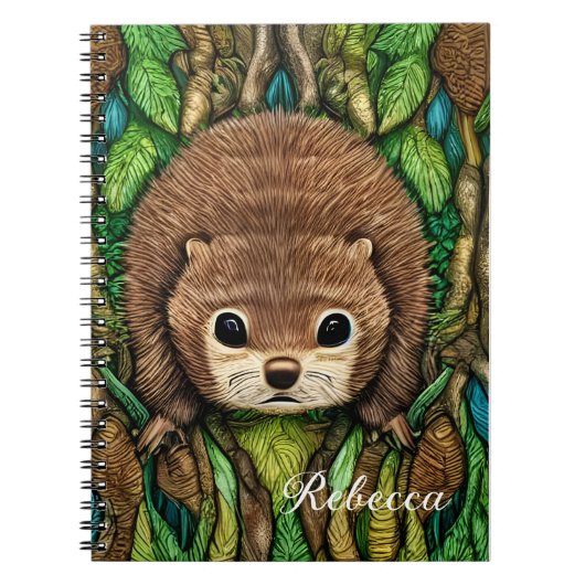 Kute Schattige Little Baby Beaver Notitieboek (Voorkant)