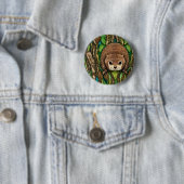 Kute Schattige Little Baby Beaver Ronde Button 5,7 Cm (In situ)