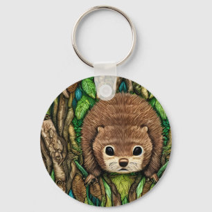 Kute Schattige Little Baby Beaver Sleutelhanger
