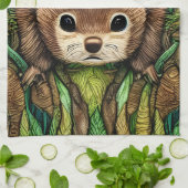 Kute Schattige Little Baby Beaver Theedoek (Gevouwen)