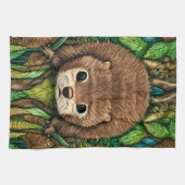 Kute Schattige Little Baby Beaver Theedoek (Horizontaal)