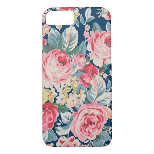 Kute Schattige Modern Blooming Flowers Case-Mate iPhone Case (Achterkant)