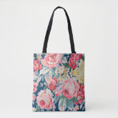 Kute Schattige Modern Blooming Flowers Tote Bag (Voorkant)