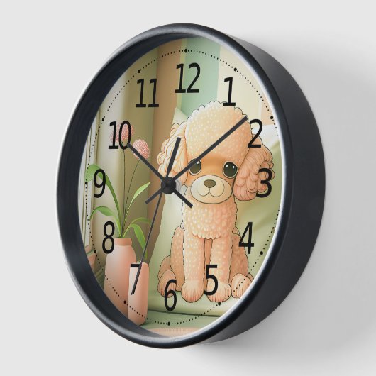 Kute Schattige poodle Dog Puppy Artwork | (Hoek)