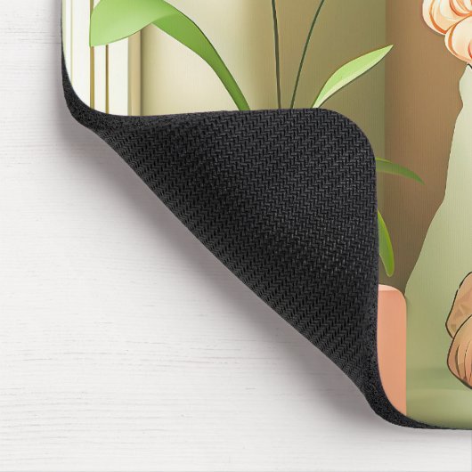 Kute Schattige poodle Dog Puppy Artwork | Muismat (Hoek)