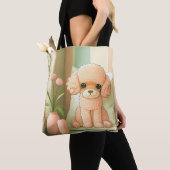 Kute Schattige poodle Dog Puppy Artwork | Tote Bag (Dichtbij)