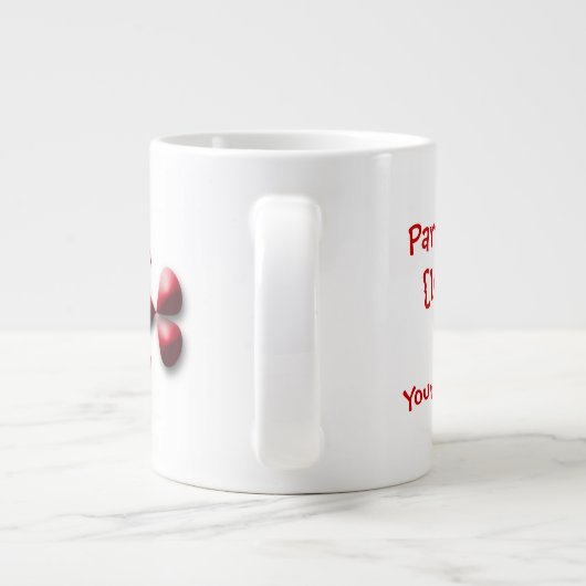 Kute Schattige roodroodrover Grote Koffiekop (Achterkant)