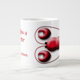 Kute Schattige roodroodrover Grote Koffiekop