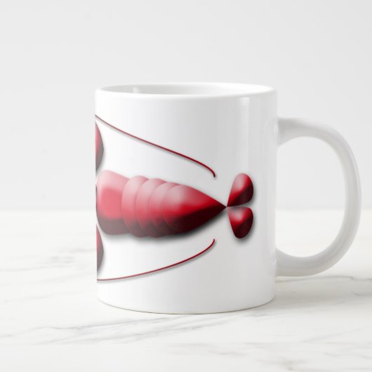 Kute Schattige roodroodrover Grote Koffiekop (Rechts)