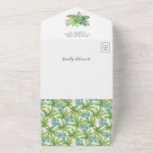 Kute Schattige slaapsleuf Baby shower All In One Uitnodiging (Buitenkant)