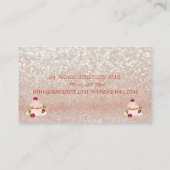 Kute Schattige, stripper, glitterie, cupcake Visitekaartje (Achterkant)