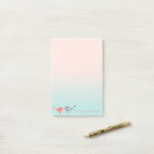Kute Schattige vogels in liefde Post-it® Notes (Op bureau)