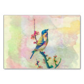 Kute schattige  waterverven vogelflora kaart (Achterkant)