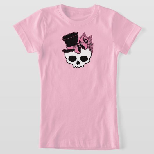 Kute schedel met bovenste Roos roze romp T-shirt (Laagn)
