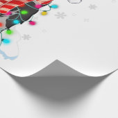 Kute Schnauzer-kerstlichten met Santa Hat Cadeaupapier (Hoek)