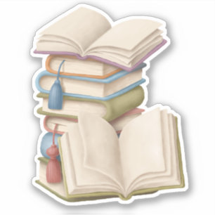 Kute School Book Fun Reading Vinyl Stickers