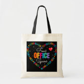 Kute School Secretary Admin Appreciation Front Tote Bag (Voorkant)