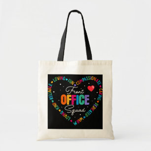 Kute School Secretary Admin Appreciation Front Tote Bag