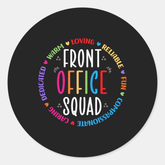 Kute School Secretary Admin Ronde Sticker (Voorkant)