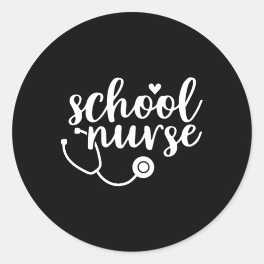 Kute School verpleegkunde-waardering Ronde Sticker (Voorkant)