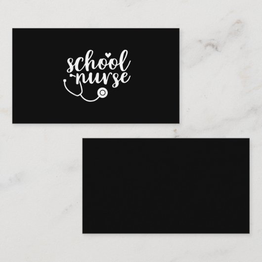 Kute School verpleegkunde-waardering Visitekaartje (Voorkant / Achterkant)