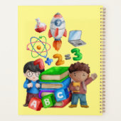 Kute School Waterverf Chalkboard Text Teacher Pla Planner (Achterkant)