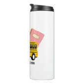 Kute schoolbus terug naar school Persoonlijke naam Thermosbeker (Geroteerd rechts)