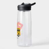 Kute schoolbus terug naar school Persoonlijke naam Waterfles (Links)