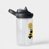 Kute schoolbus terug naar school Persoonlijke naam Waterfles (Rechts)