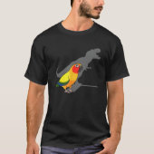 Kute Screaming Parrot, Birb Memes, Funny T-Rex Sun T-shirt (Voorkant)