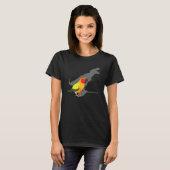 Kute Screaming Parrot, Birb Memes, Funny T-Rex Sun T-shirt (Voorkant volledig)