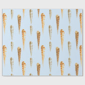 Kute Seashell Nautical Wrapping Paper Cadeaupapier (Vlak)