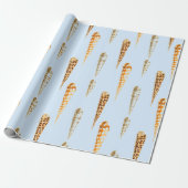 Kute Seashell Nautical Wrapping Paper Cadeaupapier (Uitgerold)