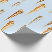 Kute Seashell Nautical Wrapping Paper Cadeaupapier (Hoek)