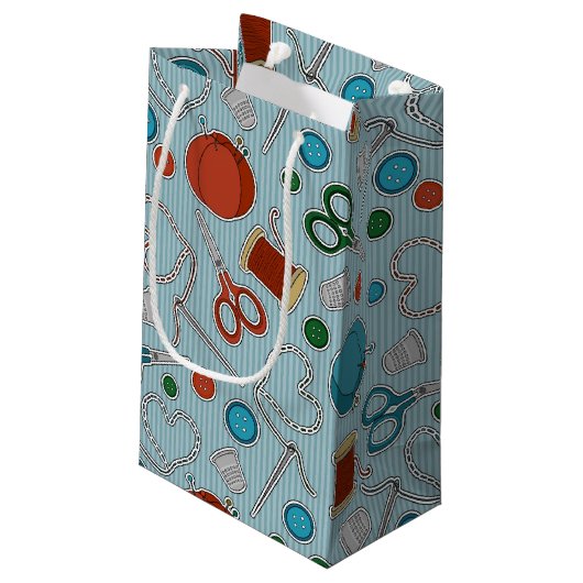 Kute Seing Thleing Pattern Blue Klein Cadeauzakje (Achterkant Gekanteld)