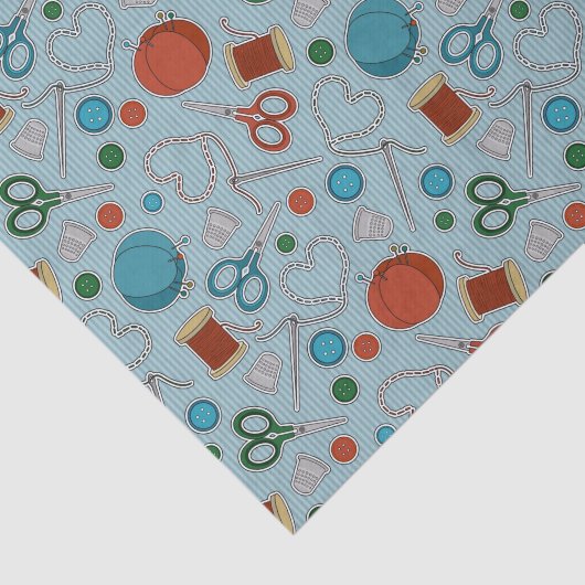 Kute Seing Thleing Pattern Blue Tissuepapier (Detail)